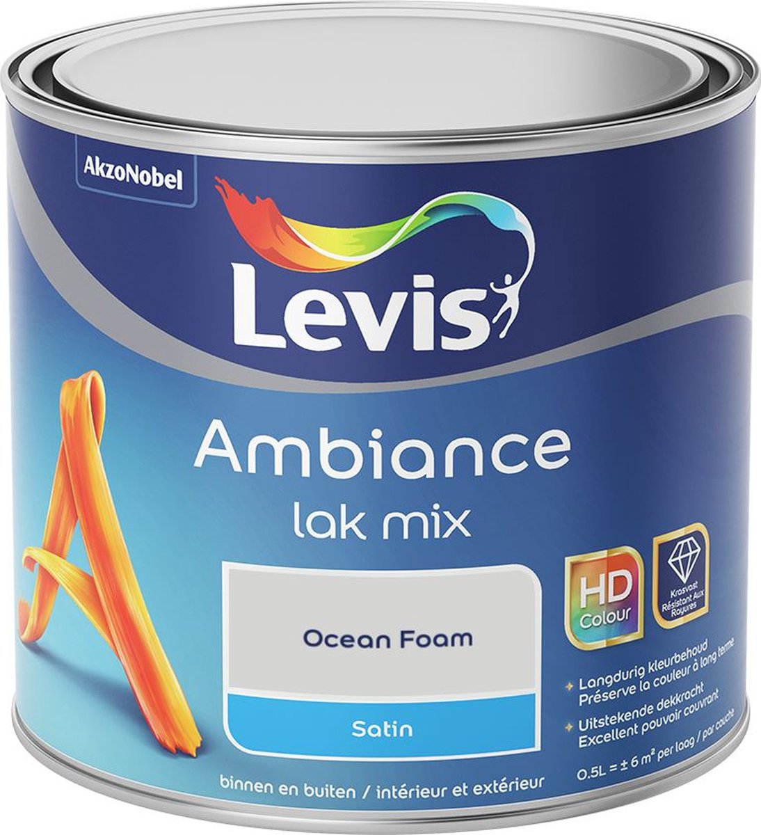 Levis - Ambiance Lak Satin Mix - Ocean Foam - Mengverf - 0,5 L