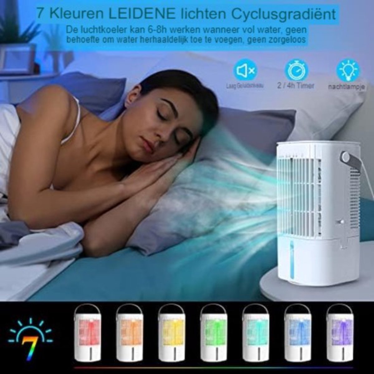 Mobiele Airco Zonder Afvoer - Mobiele Airco Zonder Slang - Compact En Zuinig - Ideaal Voor Koeling In Slaapkamers Of Kleine Kantoren — afbeelding 5