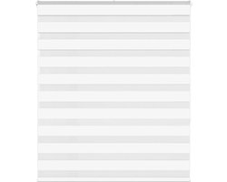vidaXL - Zebra - rolgordijn - 125x150 - cm - stofbreedte - 120,9cm - polyester - wit