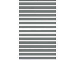 vidaXL - Zebra - rolgordijn - 145x200 - cm - stofbreedte - 140,9 - cm - donkergrijs