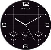 UNILUX On Time klok - metallic grijs/wit