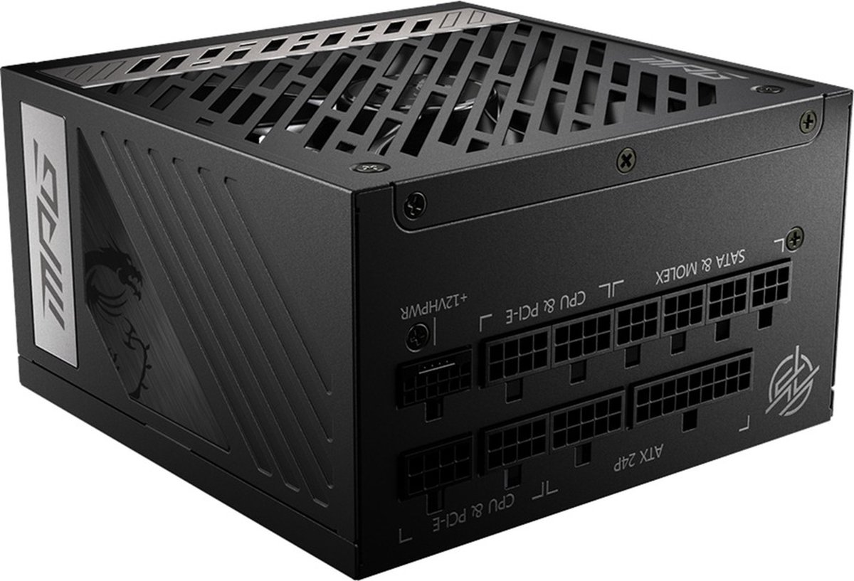 MSI MPG A850G PCIE5, 850 W, 100 - 240 V, 50/60 Hz, Actief, 120 W, 850 W