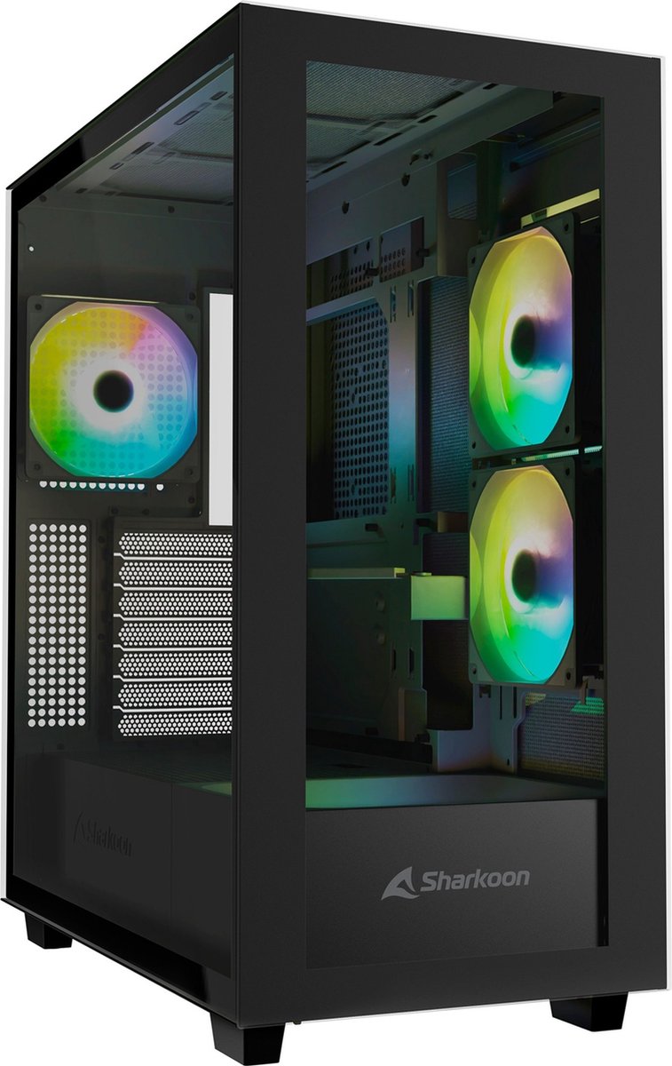 Sharkoon Rebel C60 Black - Midtowermodel - ATX - RGB - zwart