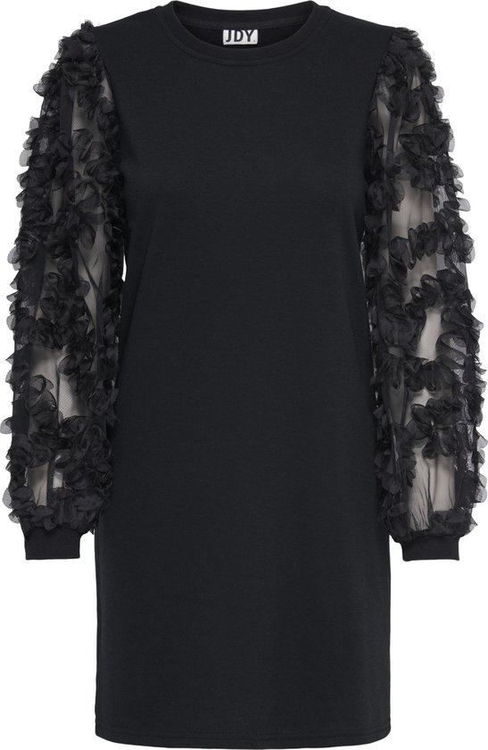 Jacqueline de Yong Robe Jdyfairview L/s Sweat Dress Jrs 15247384 Noir Femme Taille - S