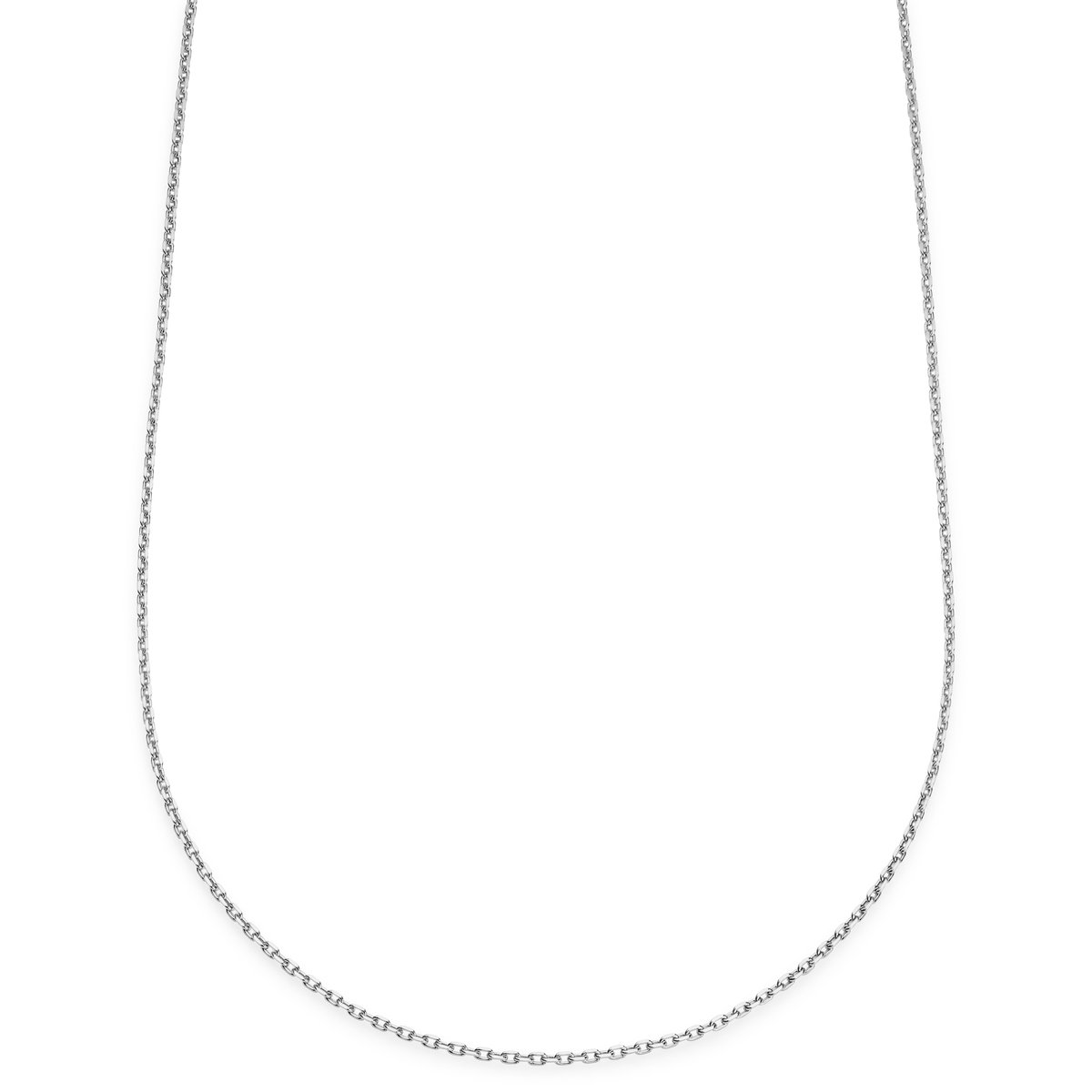 Argentia | 925s | 2 mm Gerhodineerde Sterling Zilveren Schakelketting