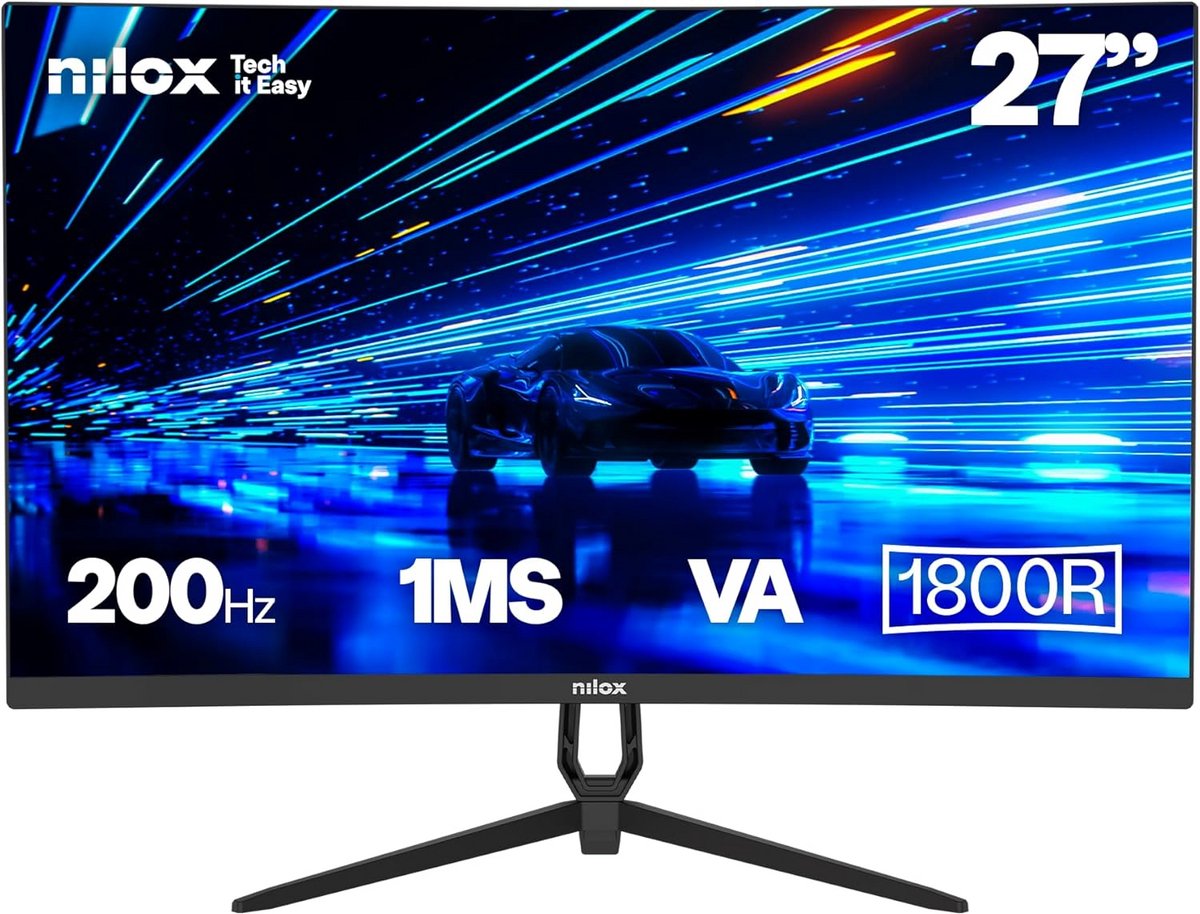 27 inch Curved Gaming Monitor 200Hz 1ms VA Display met HDMI en DP