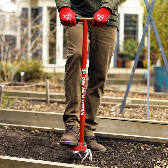 3-in-1 Tuingereedschap: Grondwoeler, Cultivator en Onkruidsteker met Zwarte Grip van Merkloos	 — afbeelding 5
