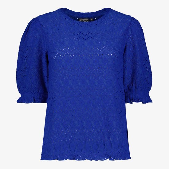 TwoDay kanten dames top blauw - Maat 3XL