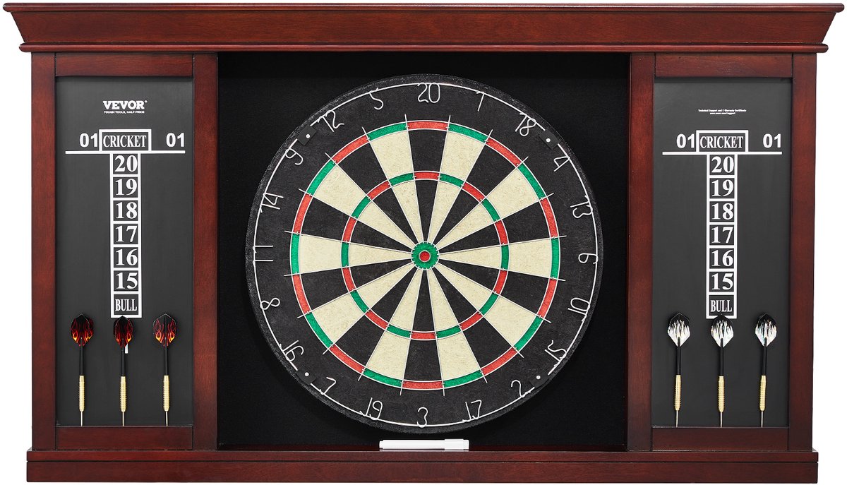 VEVOR Dartkastset Officieel Dartbord MDF Darts 45x3,8cm Dartbord