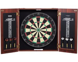 VEVOR dartkastenset officieel dartbord MDF darts 45x3,8cm 6 darts