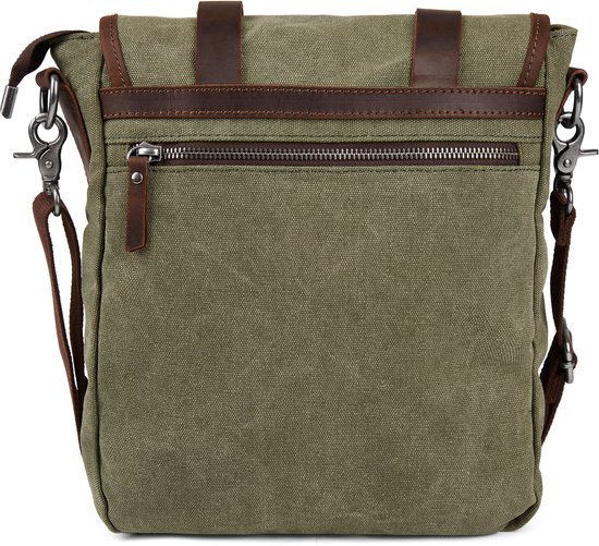 Sac à bandoulière Sergio vert et marron