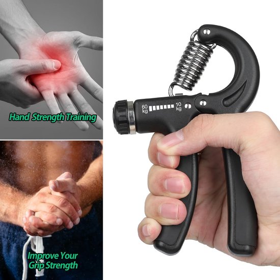 Hand Trainer, Hand Grip Strengthener, Verstelbare (10-60kg), Antislip ...