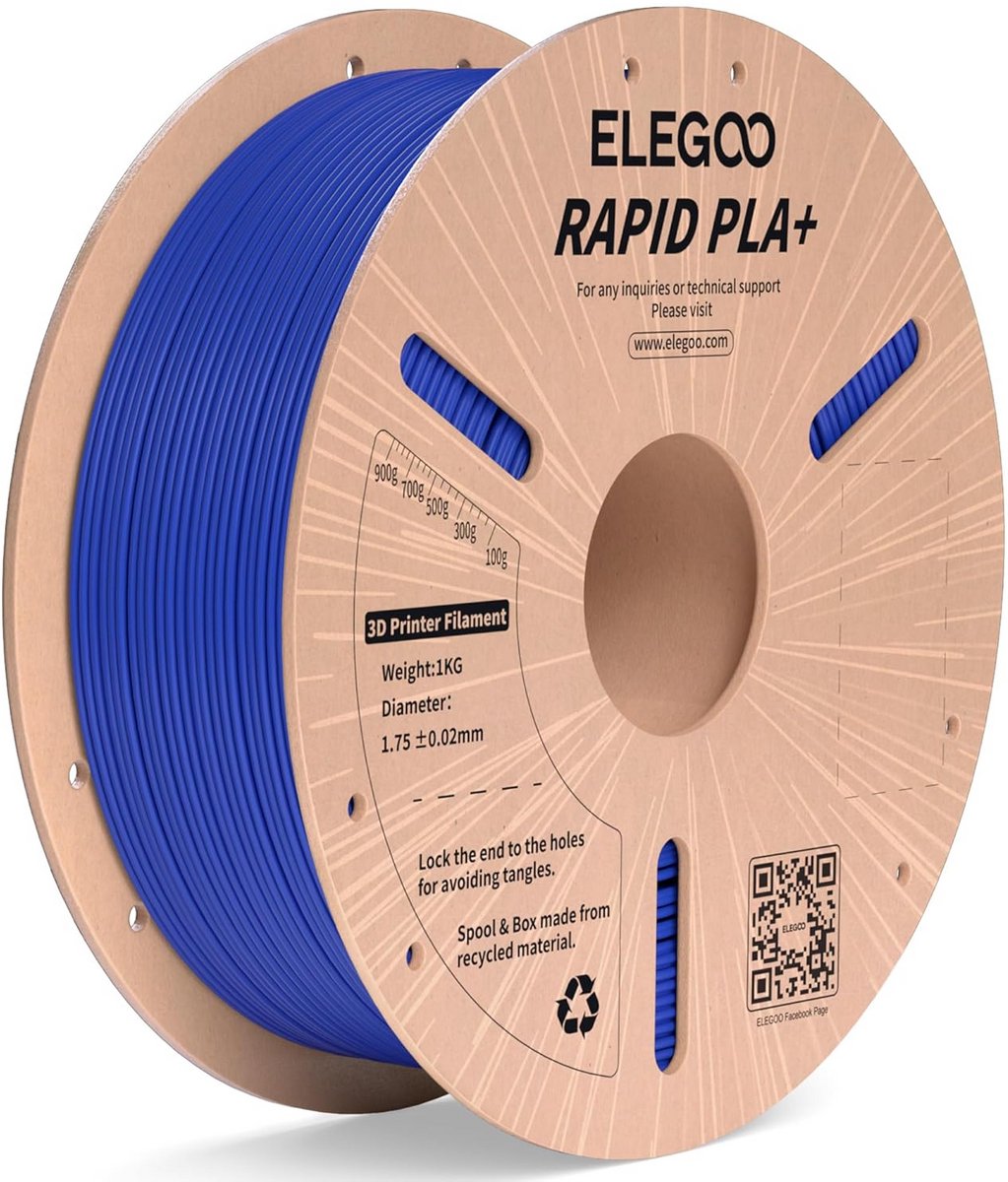 Sneldrogend PLA+ Filament 1.75mm Blauw 1kg voor Hoge Snelheid 3D-printers