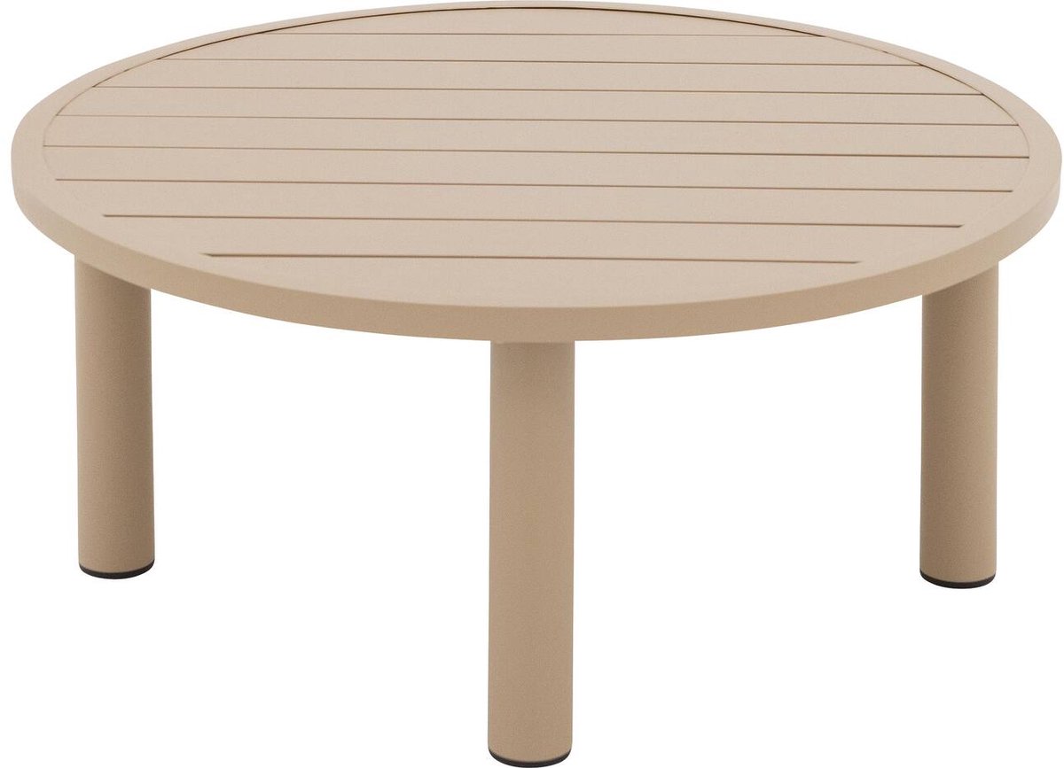 Goossens Tuintafels Sirolo - Aluminium - beige - 80 x 34 x 80 cm