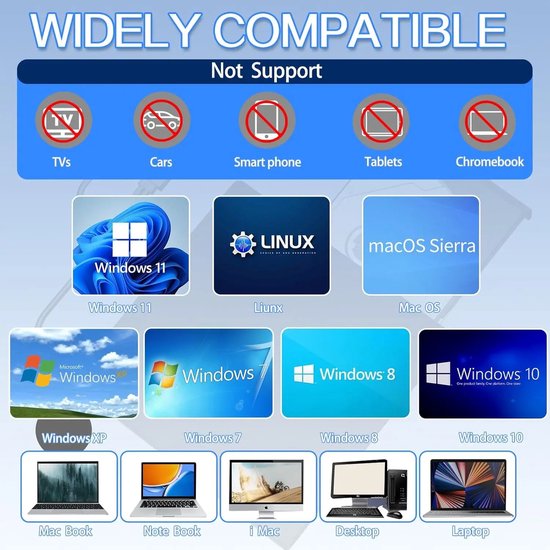 Rolu Draagbare DVD Speler - Draagbare Blu Ray/BD/CD Speler - USB C - USB 3.0 - Windows & Mac - Laptop — afbeelding 3