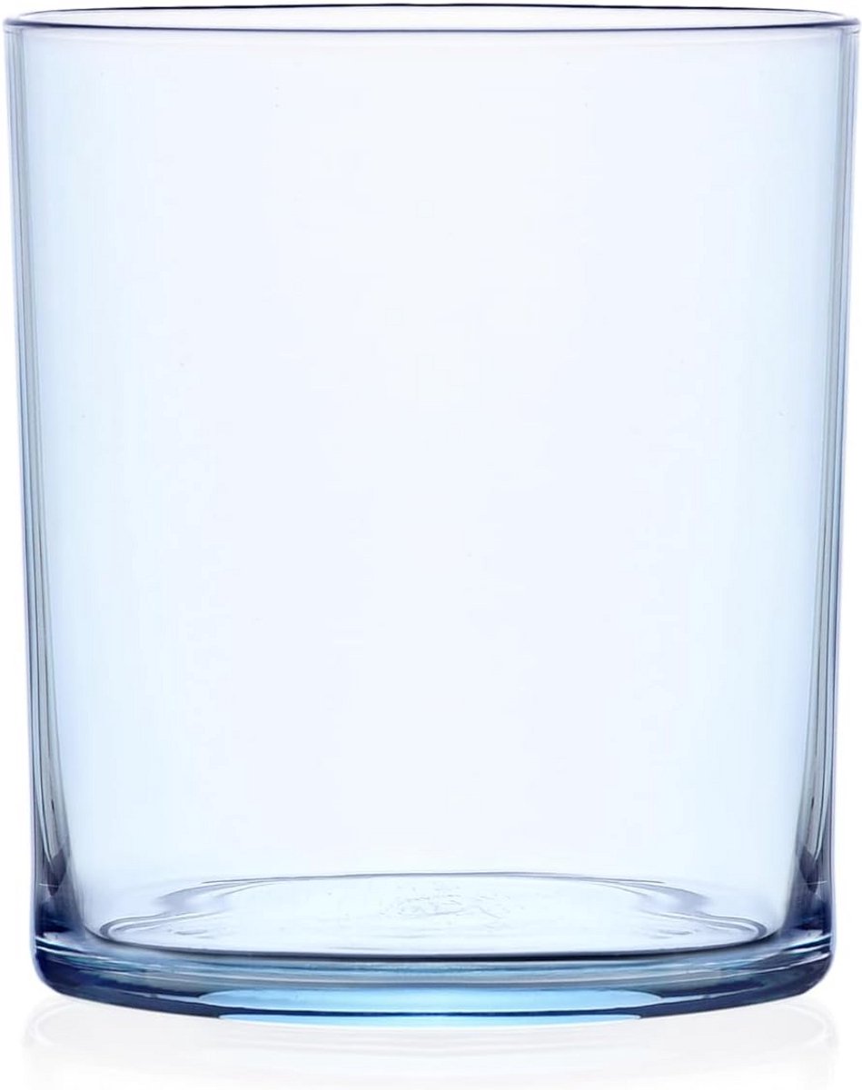 Set van 2 IJsblauwe Waterglazen 40 cl - Mediterraneo Collectie Glaswerk