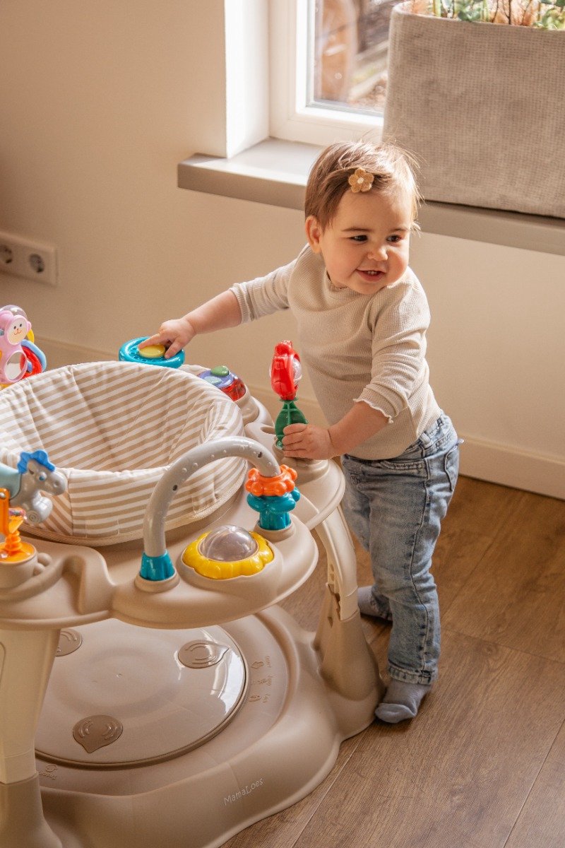 MamaLoes Activity Center - Jolly - Beige - Activiteiten Tafel - Activiteitenbord - Baby Bouncer - Baby Jumper — afbeelding 11