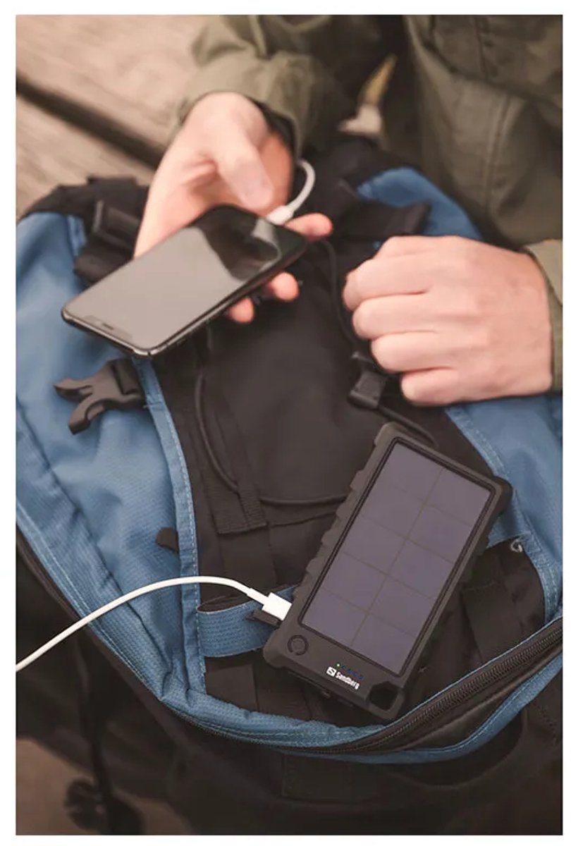 Sandberg 420-53 Solar Powerbank 10000 mAh Zwart - afbeelding 3