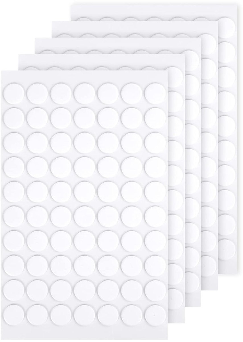 Transparante dubbelzijdige kleverige pads - 350 stuks - 10 mm - zelfklevende stippen - heldere kleverige stippen - foto's - ambachtelijke projecten