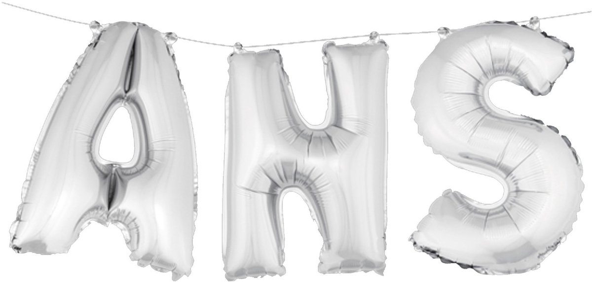 HOBI - Aluminium letters ballonnen 'jaar' zilver 36 cm voor decoratie