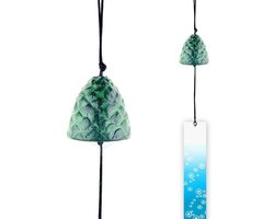 WiseGoods Premium Japanse Windgong Groen Met Rustgevende Klank Voor Feng Shui - Tuindecoratie - Decoratie Tuin - Woondecoratie
