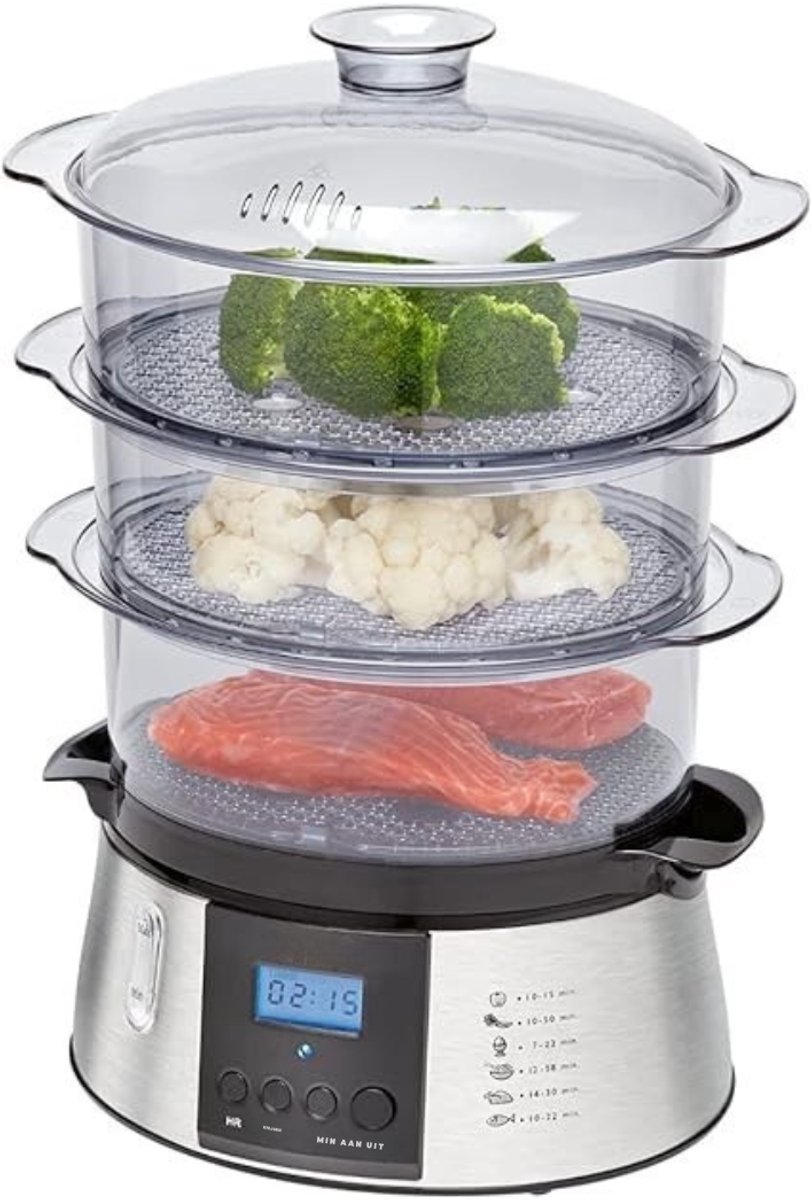 Core® Stoomkoker - Stoomkokers - Stoompan - Zilver - 35cm x 20cm x 10cm