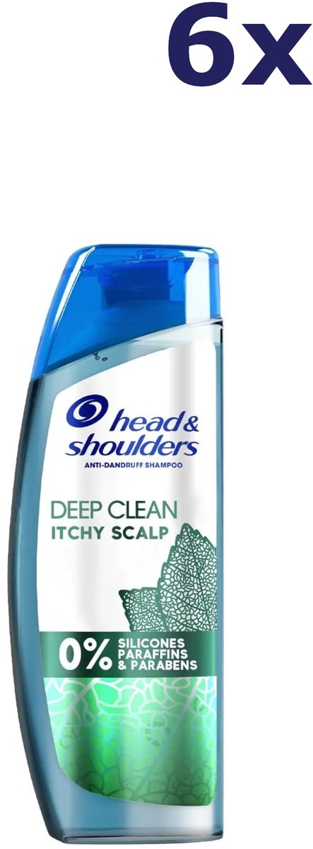 6x Head & Shoulders Shampoo - 400ml - deep clean - severe itchy scalp