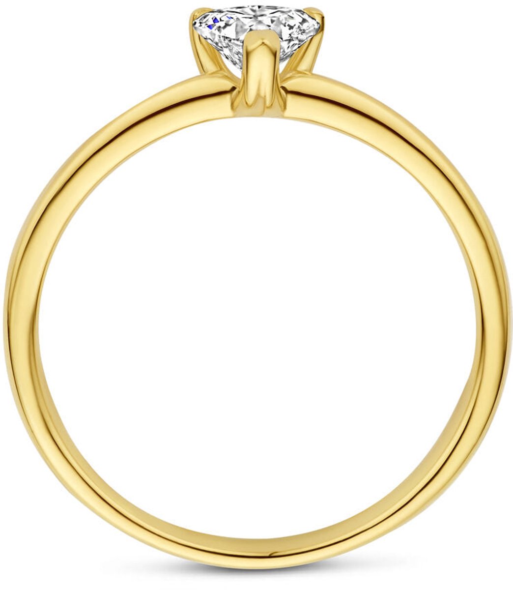 14K Geelgouden Hart Ring met Lab Grown Diamant 0.30 ct 4035247 – F VS