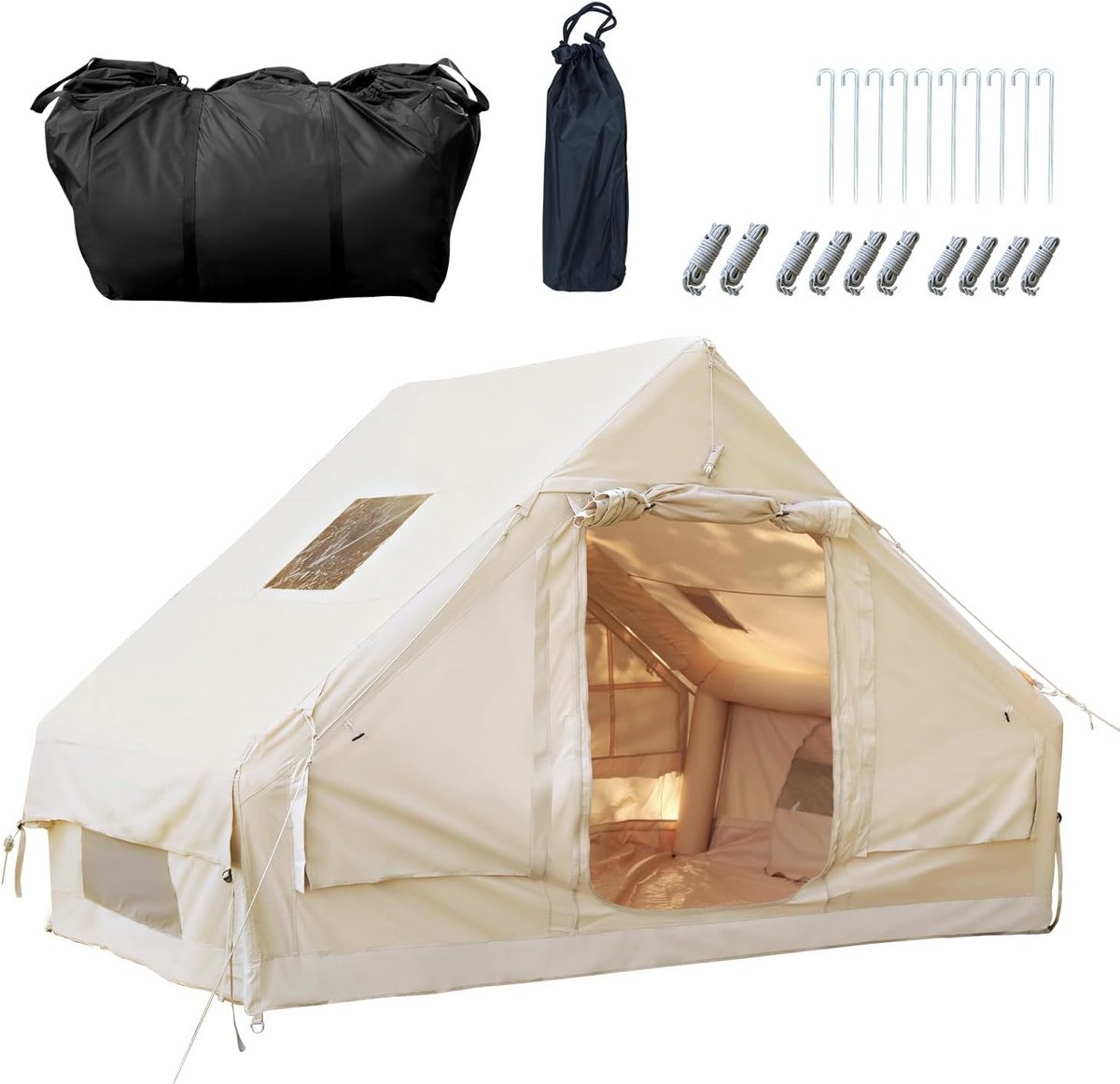 Grote Opblaasbare Campingtent voor Familie - Snel Op te Zetten