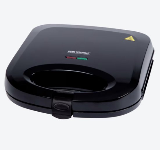 Home Essentials tosti-apparaat – 2 sandwiches – Anti-aanbaklaag – Compact – Zwart