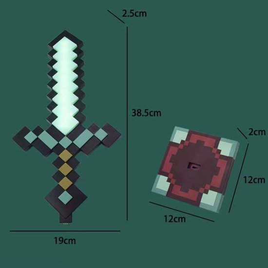 Kleurveranderend Diamant Zwaard Nachtlampje - LED Bureaulamp, Game Accessoire en Decoratief Ornament - Origineel Cadeau voor Gamers en Sfeerverlichting van Merkloos — afbeelding 5