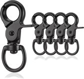 5Pcs Swivel Carabiner Hook - Scissor Carabiner Hook - Dog Clip Hook - Swivel Keychain Carabiner Clasp voor Kleine Honden - Puppies - Huisdieren - Multifunctioneel - Thuis - Kamperen
