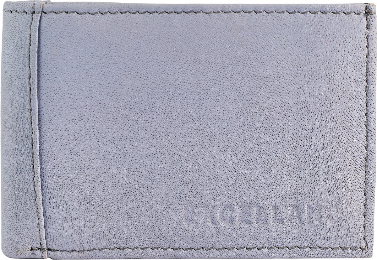 EXCELLANC Excellanc Unisex Portemonnee Fadel echt leer, liggend formaat, 7,2 x 10,5 cm