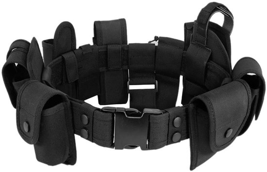 Ceinture Tactique - Application de la Loi - Équipement Modulaire - 1 Pièce - Noir