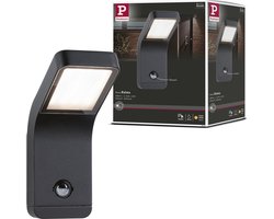 Paulmann LED-wandarmatuur voor buiten Kulma Schemergestuurde bewegingsmelder (IR) zeewater bestendig IP44 90 × 230 mm 3000K 7,5W 500lm 230V Antraciet Aluminium