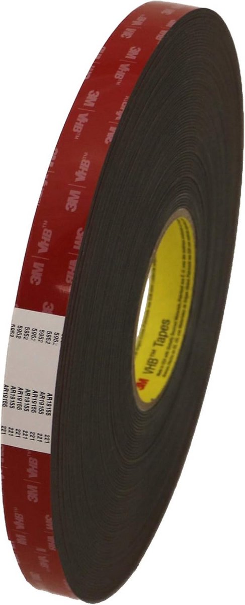 Sterke Dubbelzijdige Acrylaat Tape Grijs - 19mm x 33m - Voor Binnen en Buiten Gebruik