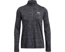 Under Armour Tech 1/2 Zip- Twist-BLK Dames Sporttrui - Zwart - Wit
