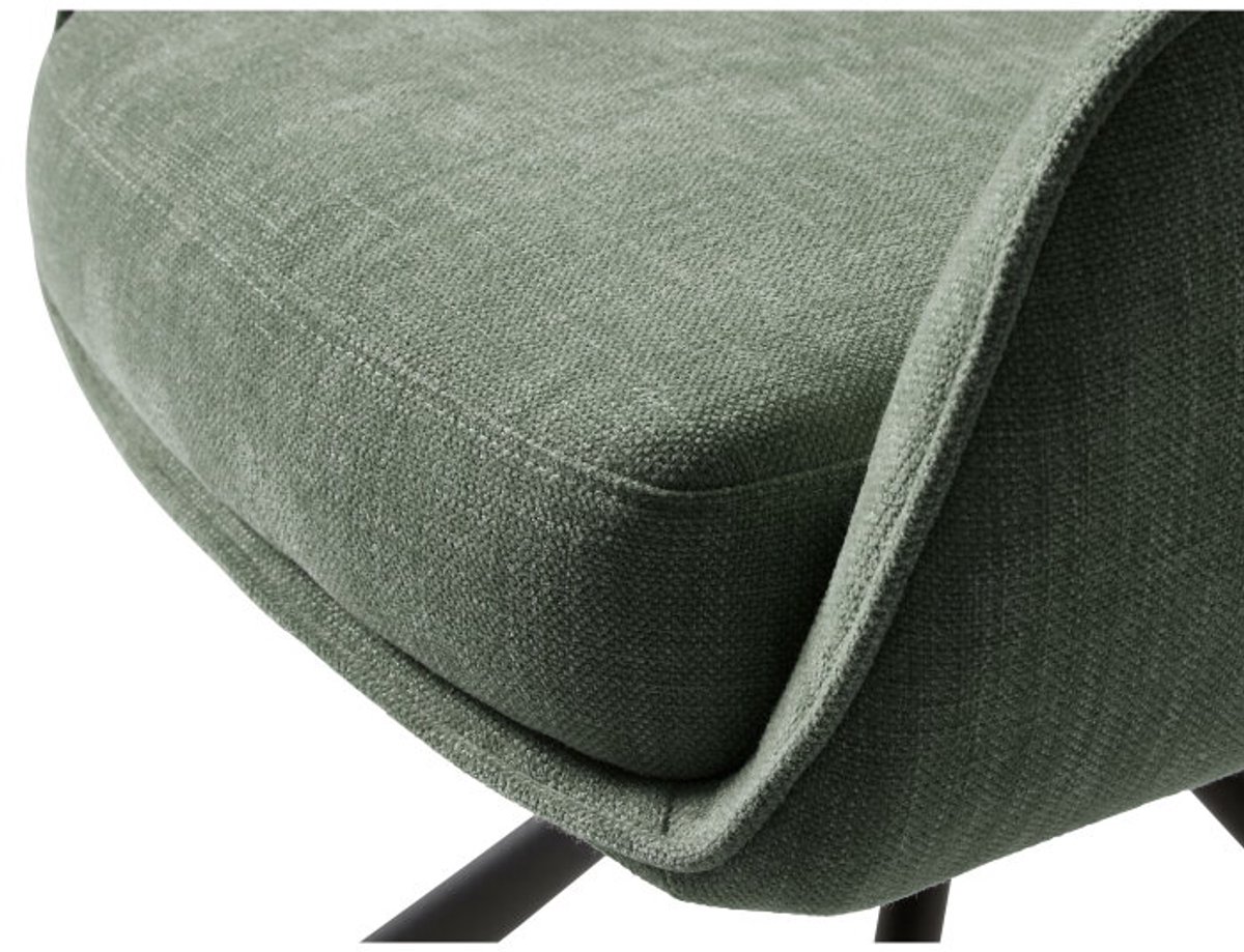 Eetkamerstoel Cowley draaibaar - Chenille - Bosgroen - 59x65x86 cm - eetkamerstoelen set v