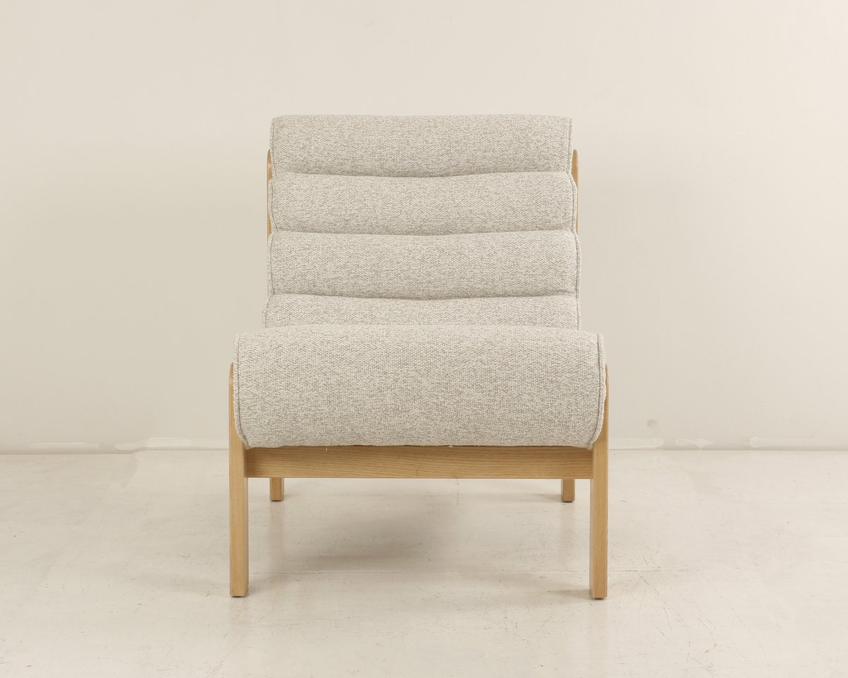 Sleepking - Fauteuil / Accent Stoel Orla - Linnen - Zandkleur - Hout