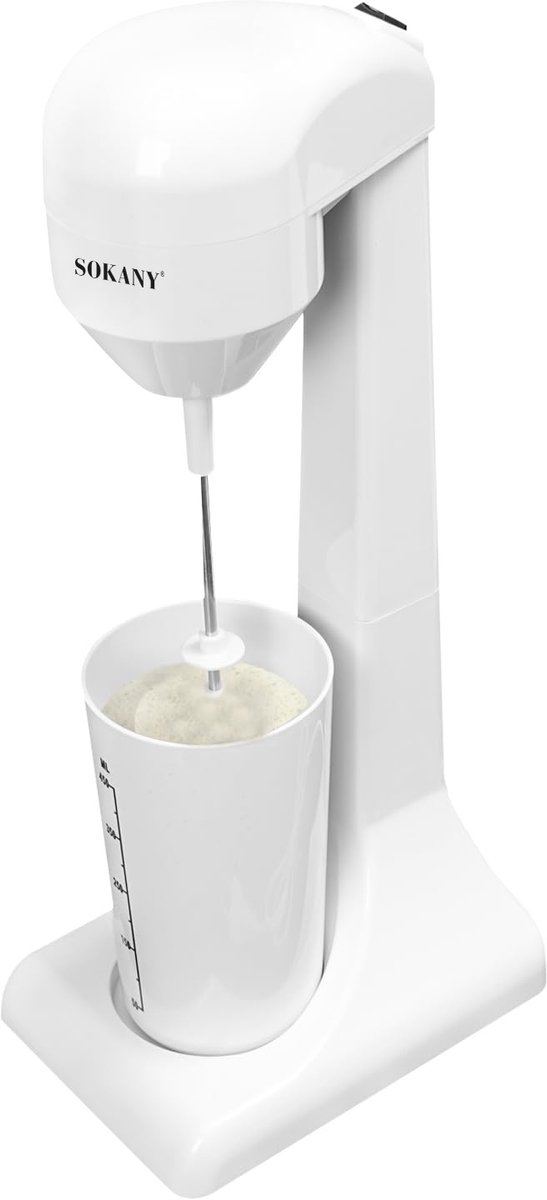 Sokany, MacMilkshake Machine 450ml 100W Snel en Compact, Wit