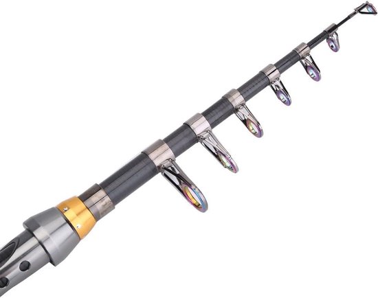 Telescopische hengel voor zout water en zoetwater vissen - Carbon 2,1/2,7/3,0/3,6 m - Draagbaar en superlichtgewicht — afbeelding 3