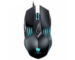 T-WOLF® G560 6D Optical RGB Gaming Muis - RGB LED Verlichting Muis - USB - Game Muis - Zwart - Bedraad