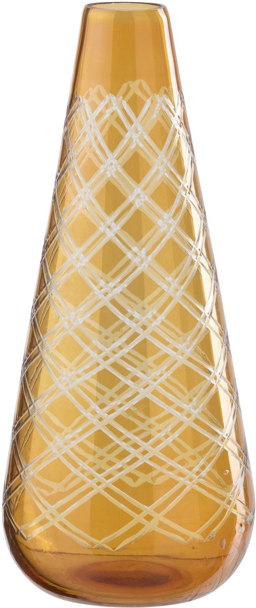 J-Line vaas - glas - goud - small