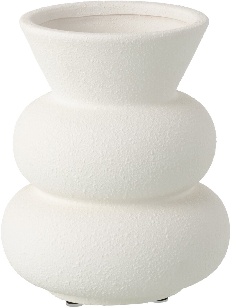 J-Line vaas Kegel - keramiek - wit