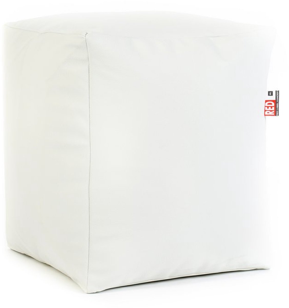 Poef zitzak Cube's Leatherlook White Sit On It ....and Joy !!
