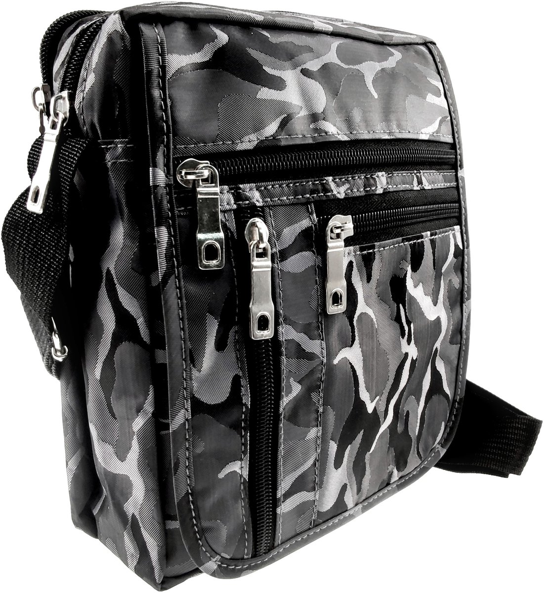 Waterdichte Schoudertas Unisex, Camouflage Grijs Crossbodytas - 21 x 17 x 7 cm