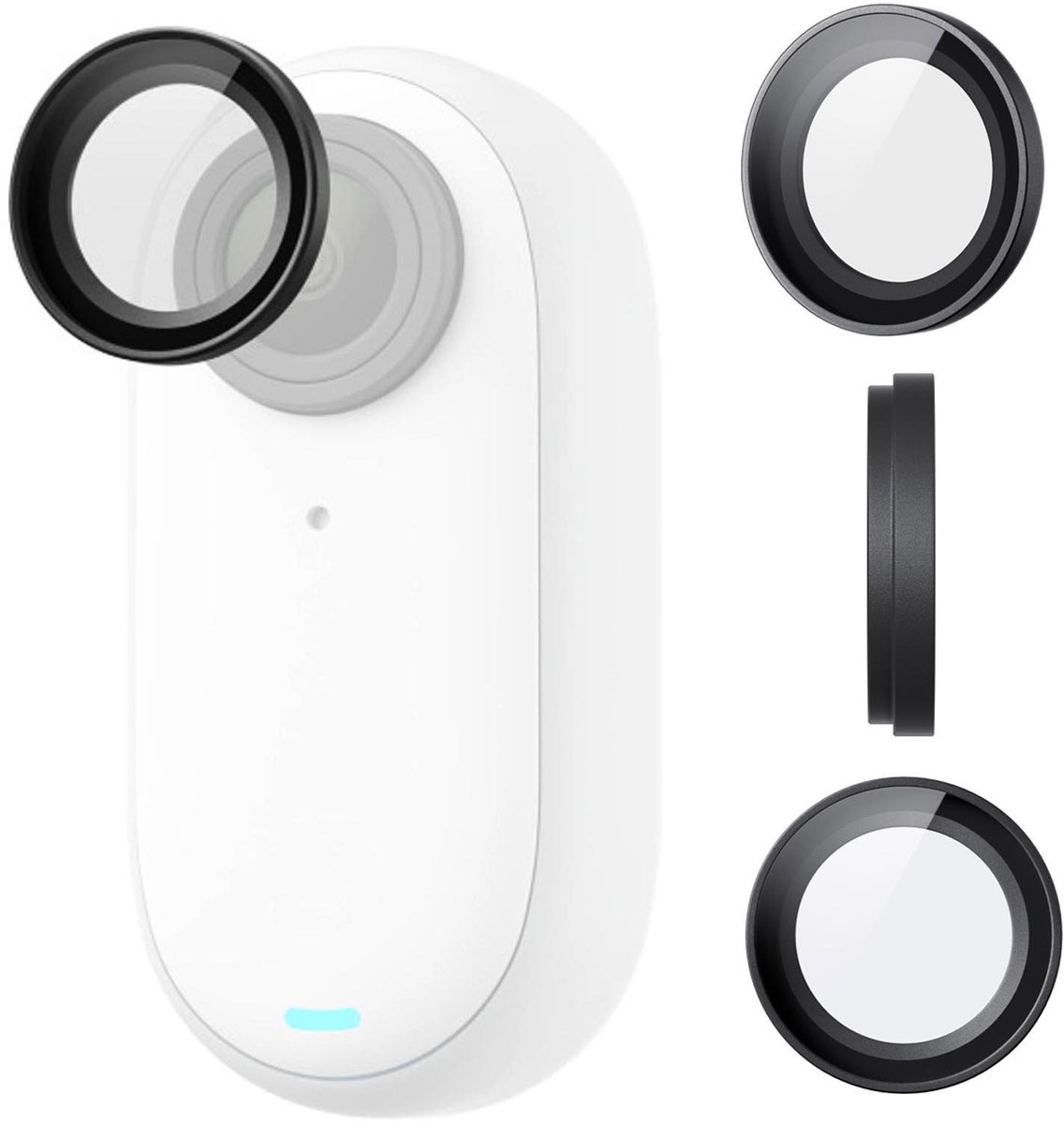 Geschikt voor Optisch glas High Definition Lens Guard Beschermkap Geschikt voor Insta360 GO 3/2