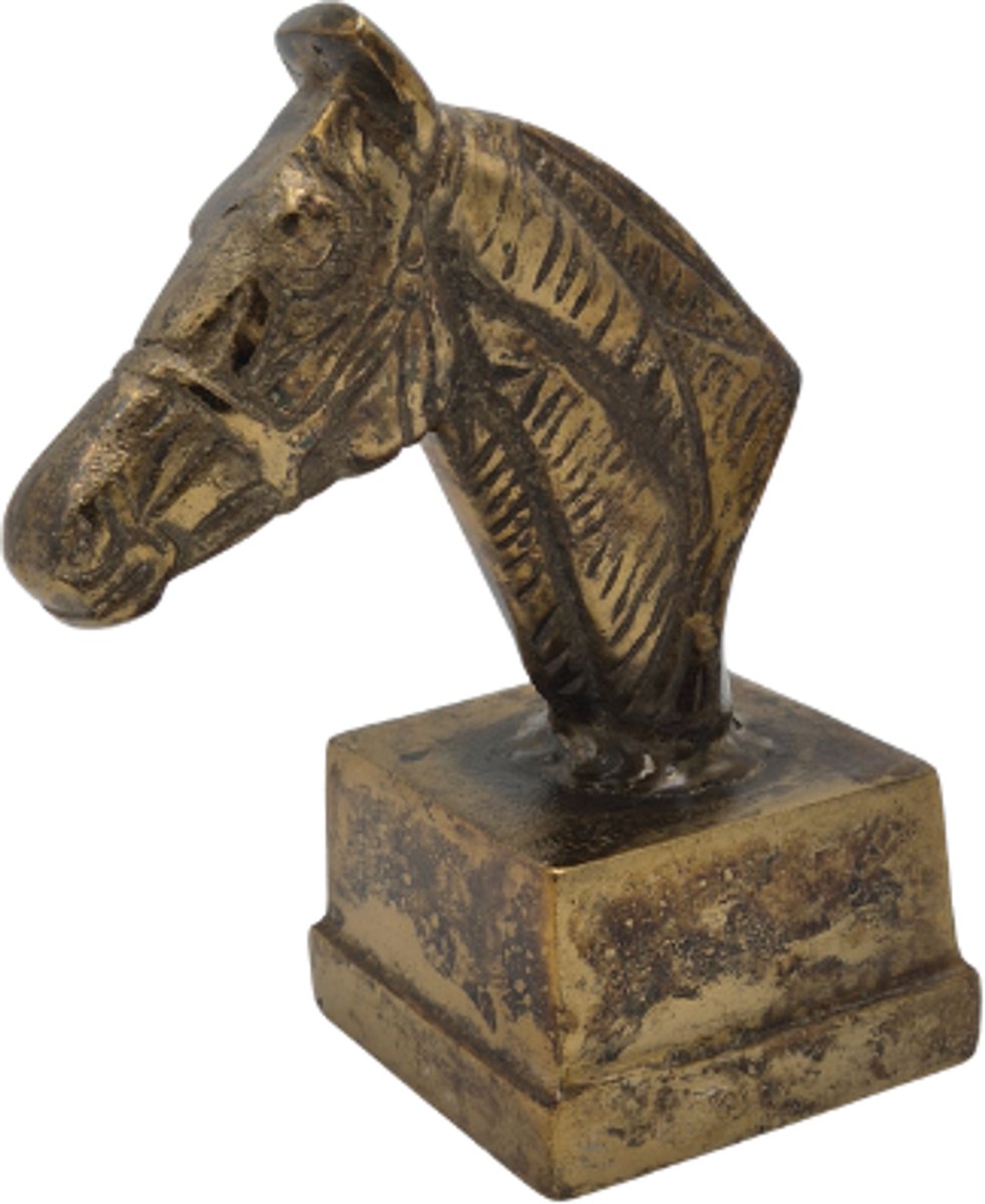 Urnenspecialist® - Urn Paard - Paarden Urn - Pony Urn - Antiek Goud - Gold - As - 150ML