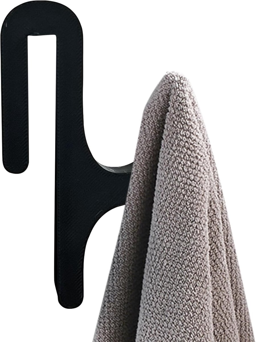 Douchedeurhaak - Badkamer Hanger - Handdoeken Ophangen - Klemvast Ontwerp - 6 x 2 x 10 cm 