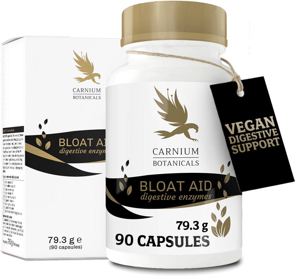 Carnium Botanicals Bloat Aid - Spijsverteringsenzymen met venkel, kamille en kurkuma - 90 capsules